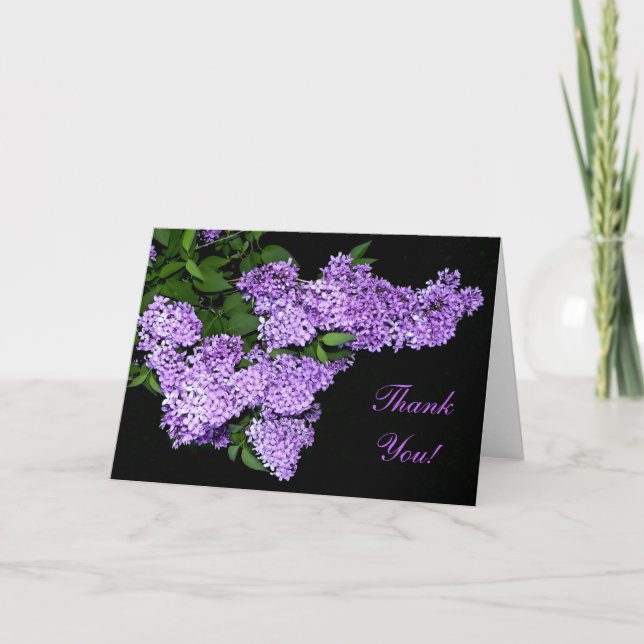 Lilac Thank You! Thank You Card (Front)