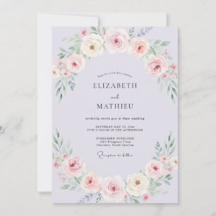 Lilac Timeless Spring Wedding Invitation
