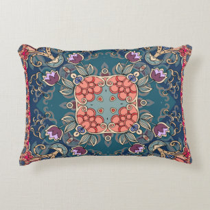 Lilac tulip flowers, ornamental floral frame. decorative cushion