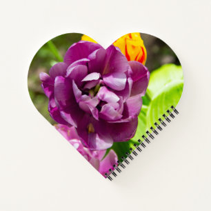 Lilac tulips on a sunny day notebook