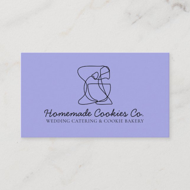 Lilac Unique Homemade Food Bakery Cooker Business Card (Front)