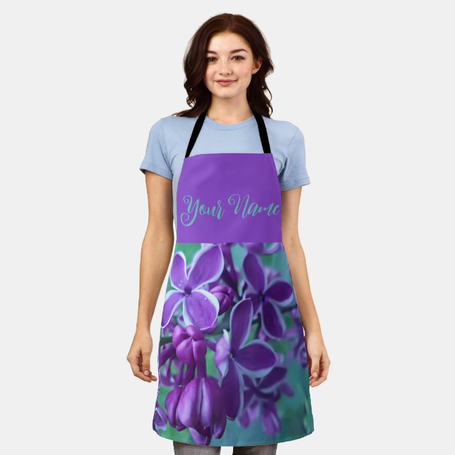 Lilac variety of colours  apron (Worn)