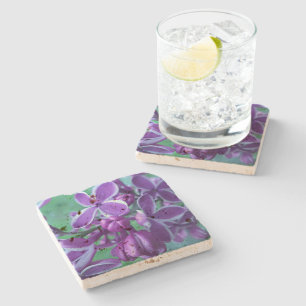 Lilac variety of colours  stone coaster