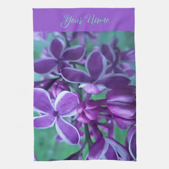 Lilac variety of colours  tea towel (Vertical)