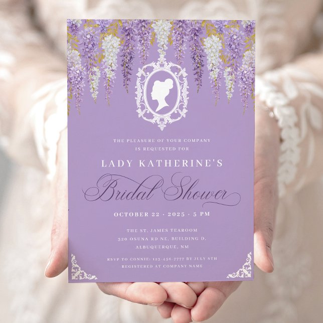 Lilac Vintage Bridal Shower invitation (Creator Uploaded)