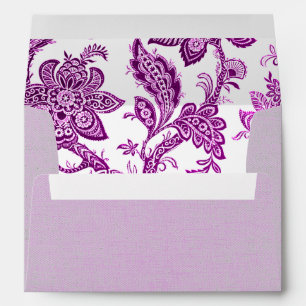 Lilac Vintage Linen Vintage Floral Wallpaper Envelopes
