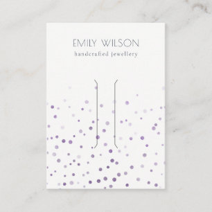 Lilac Watercolor Confetti Hair Clip Display Business Card