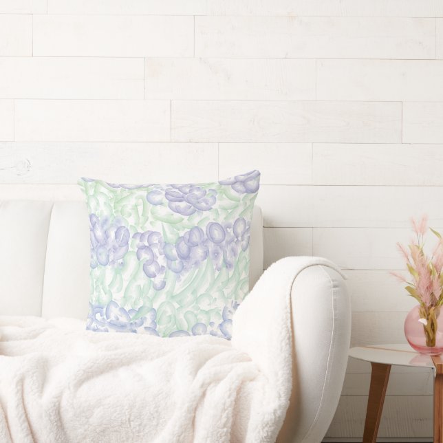 Lilac Watercolor Design Cushion (Couch)