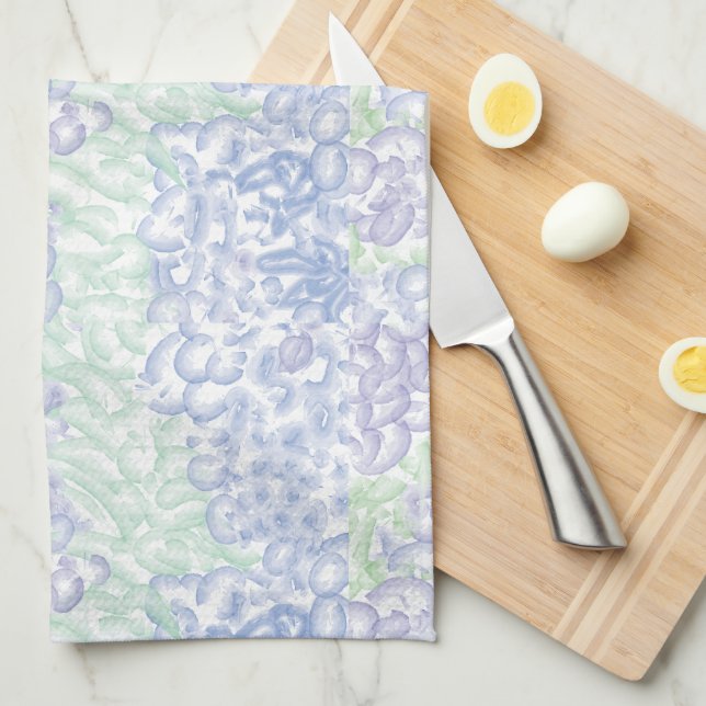 Lilac Watercolor Design Tea Towel (Quarter Fold)