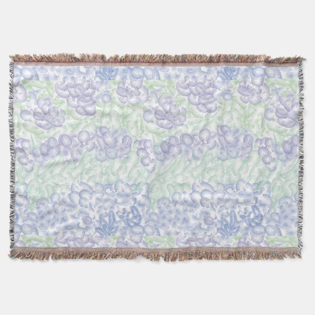 Lilac Watercolor Design Throw Blanket (Front)