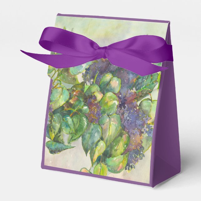lilac watercolor favour box (Front Side)
