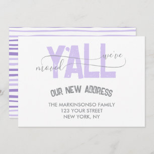 Lilac We Moved Y'all Moving Announcement