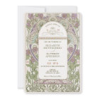 Lilac Wedding Invitations Art Nouveau by Mucha