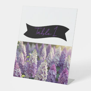Lilac Wedding Table Number Sign