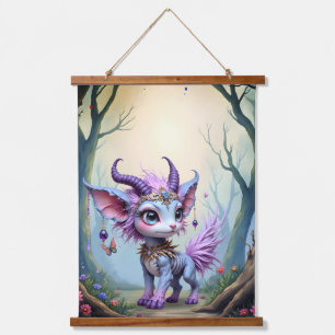 Lilac Whisper – Enchanted Forest Guardian. Hanging Tapestry