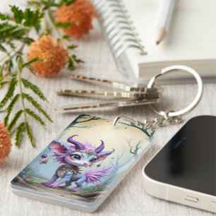 Lilac Whisper – Enchanted Forest Guardian.  Key Ring