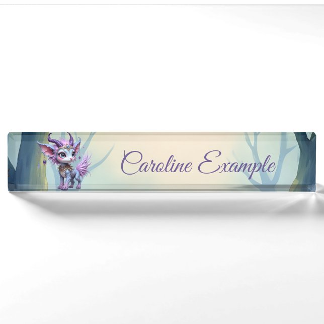Lilac Whisper – Enchanted Forest Guardian.  Nameplate (Front)