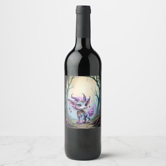 Lilac Whisper – Enchanted Forest Guardian.  Wine Label (Front)