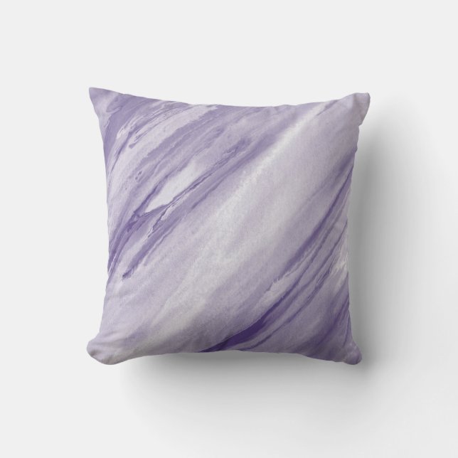Lilac White Abstract Cushion (Front)
