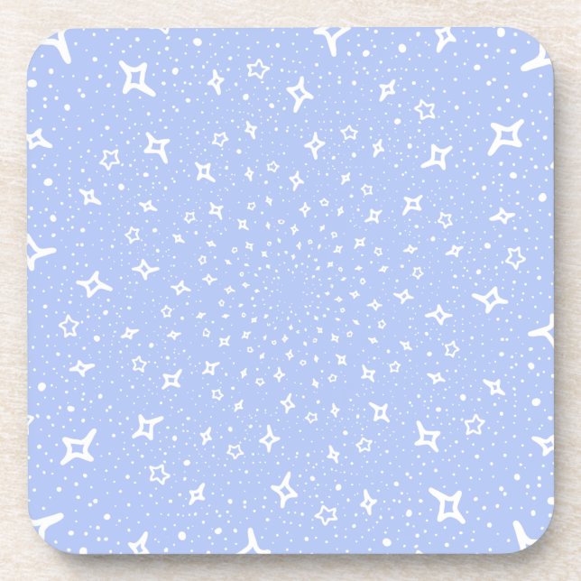 Lilac white stars cosmos universe astronomy purple coaster (Front)