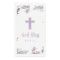 Lilac Wild Flower Wreath & Cross Baptism God Bless