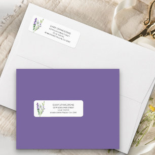 Lilac Wildflower and Daisy Return Address
