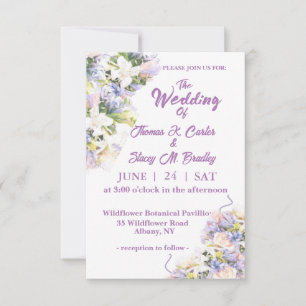 Lilac Wildflower Boho floral Wedding