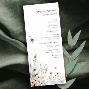 Lilac Wildflower Butterfly Garden Program Invitation