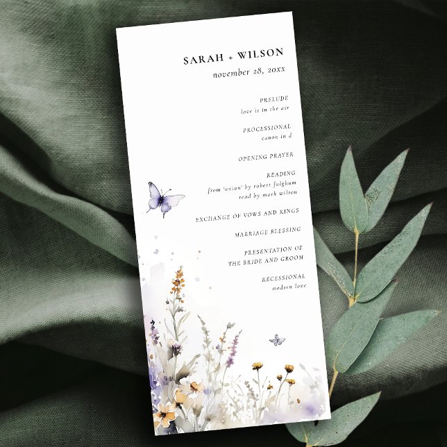 Lilac Wildflower Butterfly Garden Program Invitation (Creator Uploaded)