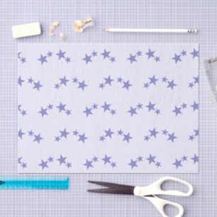 Lilac with purple stars tissue paper