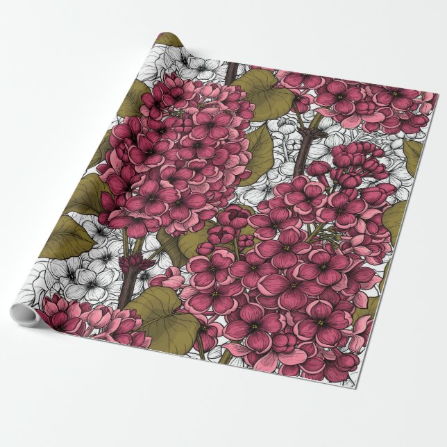 Lilac Wrapping Paper (Unrolled)