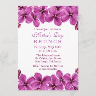 Lilac Wreath Mother's Day Brunch Invitation