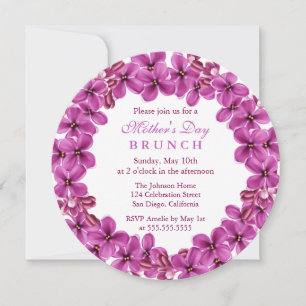 Lilac Wreath Mother's Day Brunch Invitation