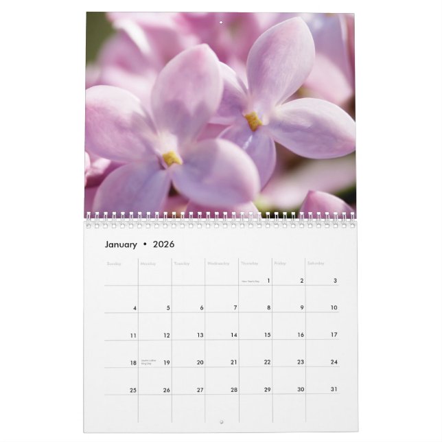 Lilacs 2013 (12 month) calendar (Jan 2026)
