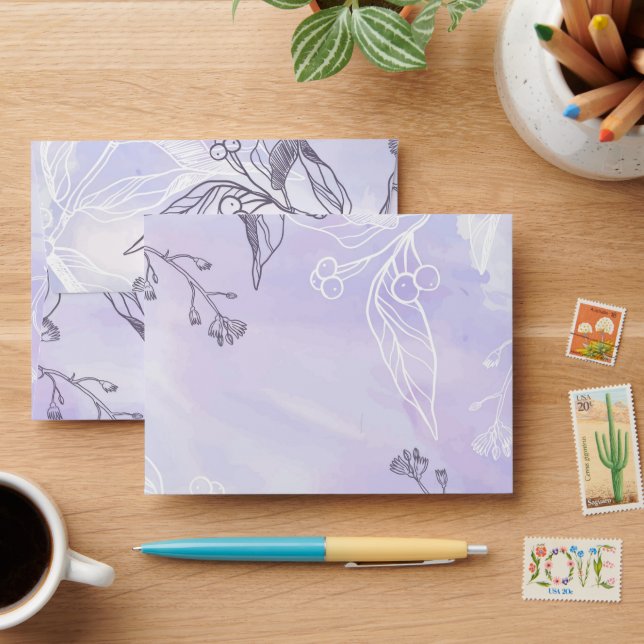 Lilacs and Bluebirds Envelope (Desk)