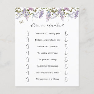 Lilacs and Lavender Over Under Bridal Shower