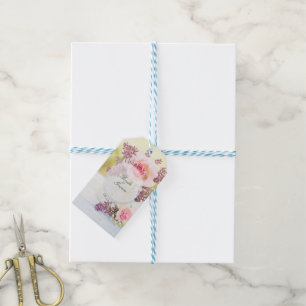 Lilacs and Roses Vintage Wedding editable Gift Tags