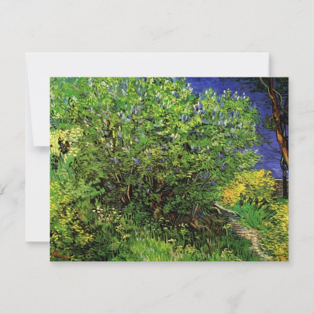 Lilacs by Vincent van Gogh, Vintage Garden Flowers (Front)