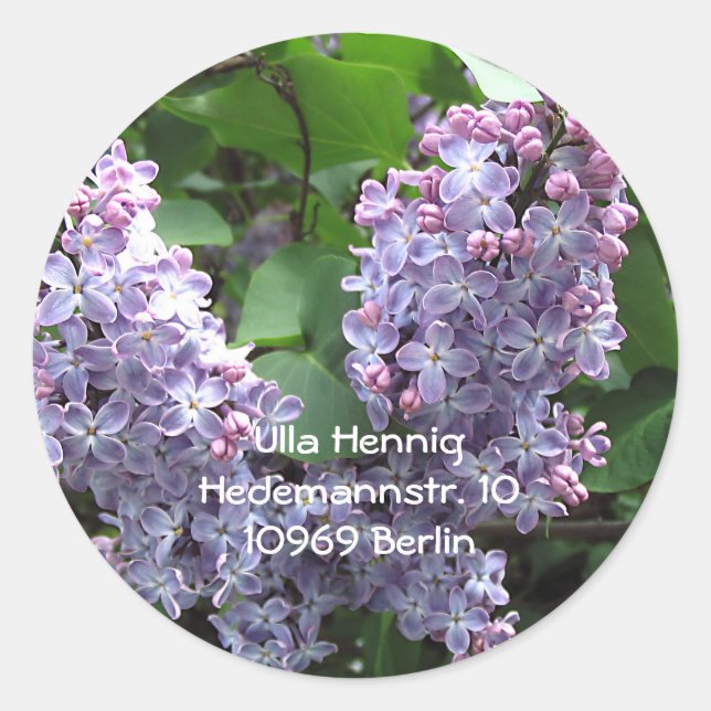 Lilacs Classic Round Sticker (Front)