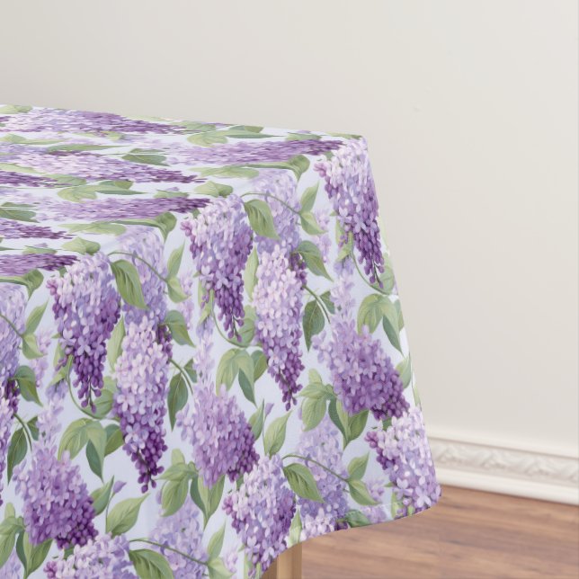 Lilacs Floral Cotton Tablecloth (In Situ)