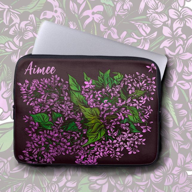 Lilacs Floral  Laptop Sleeve (Creator Uploaded)