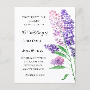 Lilacs Floral Watercolor Rustic Elegant Wedding