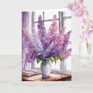 Lilacs for her Birthday Watercolor Card