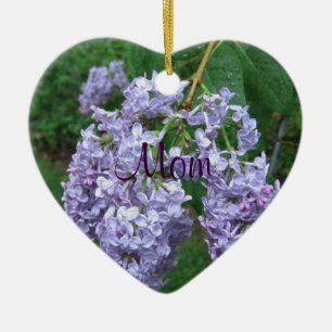 Lilacs for Mum Ceramic Tree Decoration