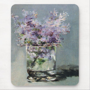 Lilacs in a Glass  by Edouard Manet Mouse Mat