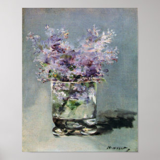 Lilacs in a Glass Edouard Manet Fine Art Poster