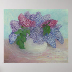 Lilacs In A Vase Poster