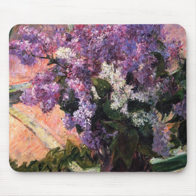 Lilacs in a Window by Mary Cassatt Mouse Mat (Front)