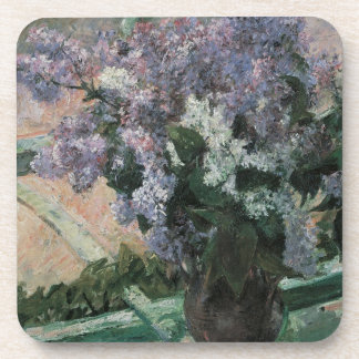Lilacs in a Window by Mary Cassatt, Vintage Art Coaster