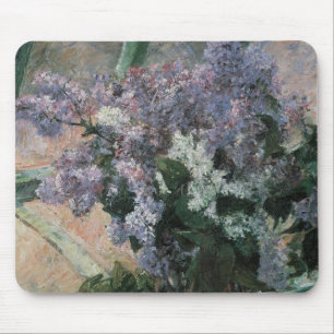 Lilacs in a Window by Mary Cassatt, Vintage Art Mouse Mat